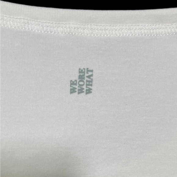 Nwt Womens weworewhat Muscle Tank Top Solid Off White Cropped Top Size Medium - Picture 3 of 16